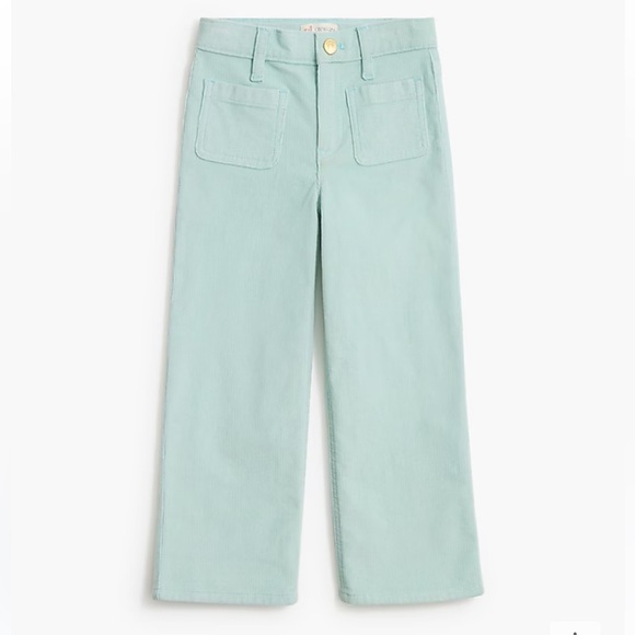 Other - NWT! J.Crew Girls' patch-pocket wide-leg corduroy pant. Size 14